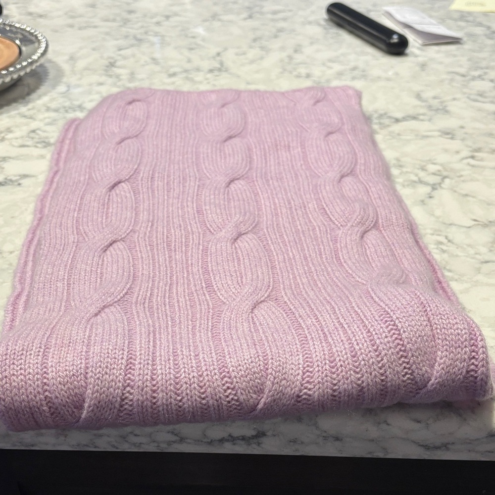 J. Crew Lavender Cable Knit Scarf